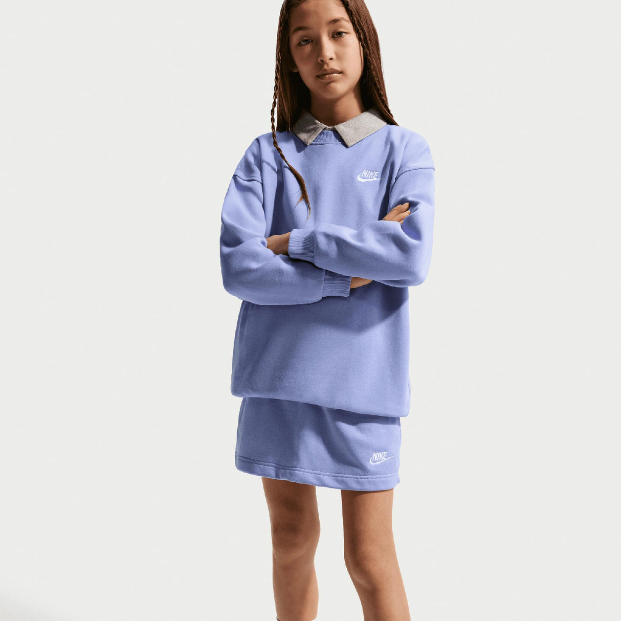 NIKE GIRLS NSW CLUB FLC OVRSZD CREW Purp