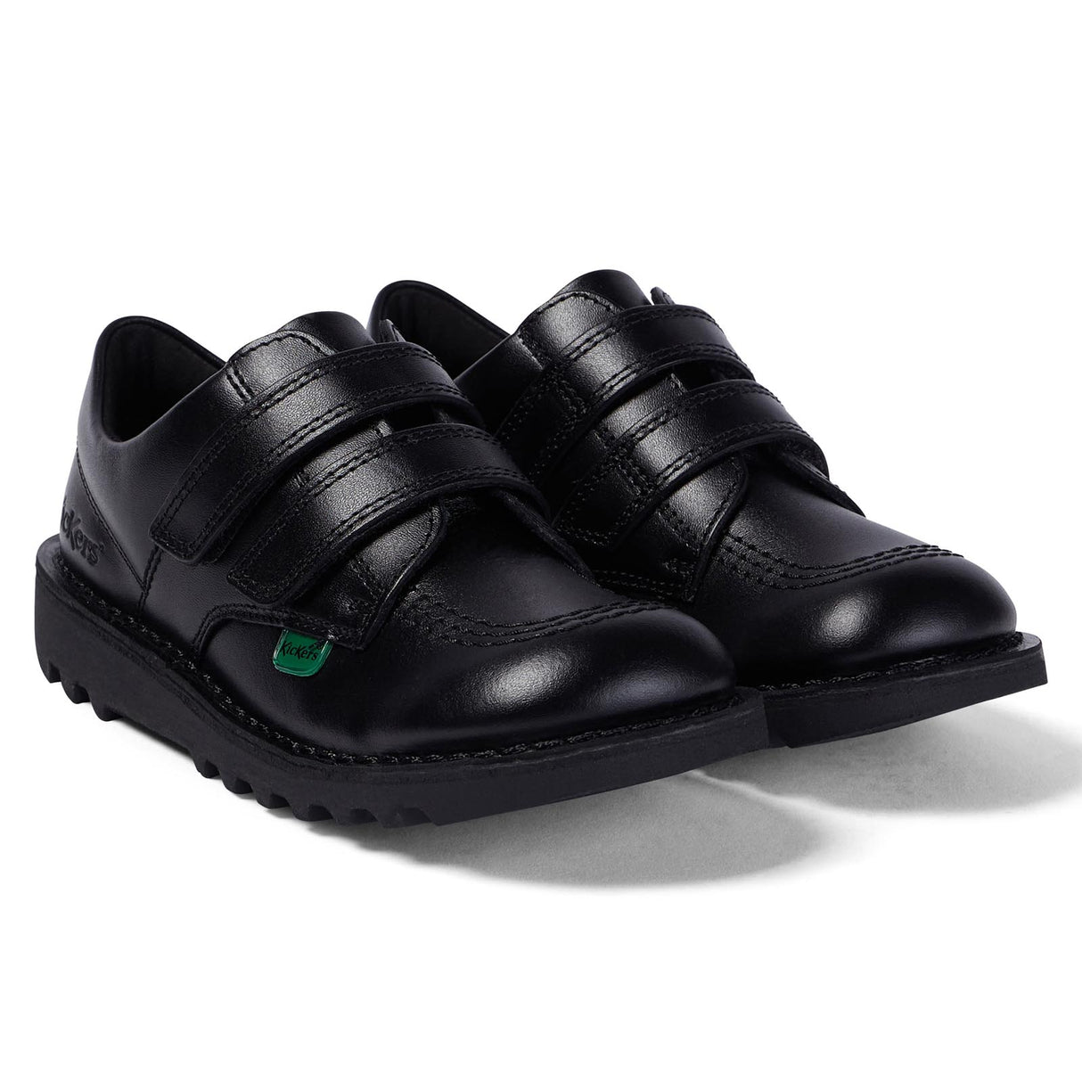 Kickers Kick LO Twin VEL Leather Jnr Blk