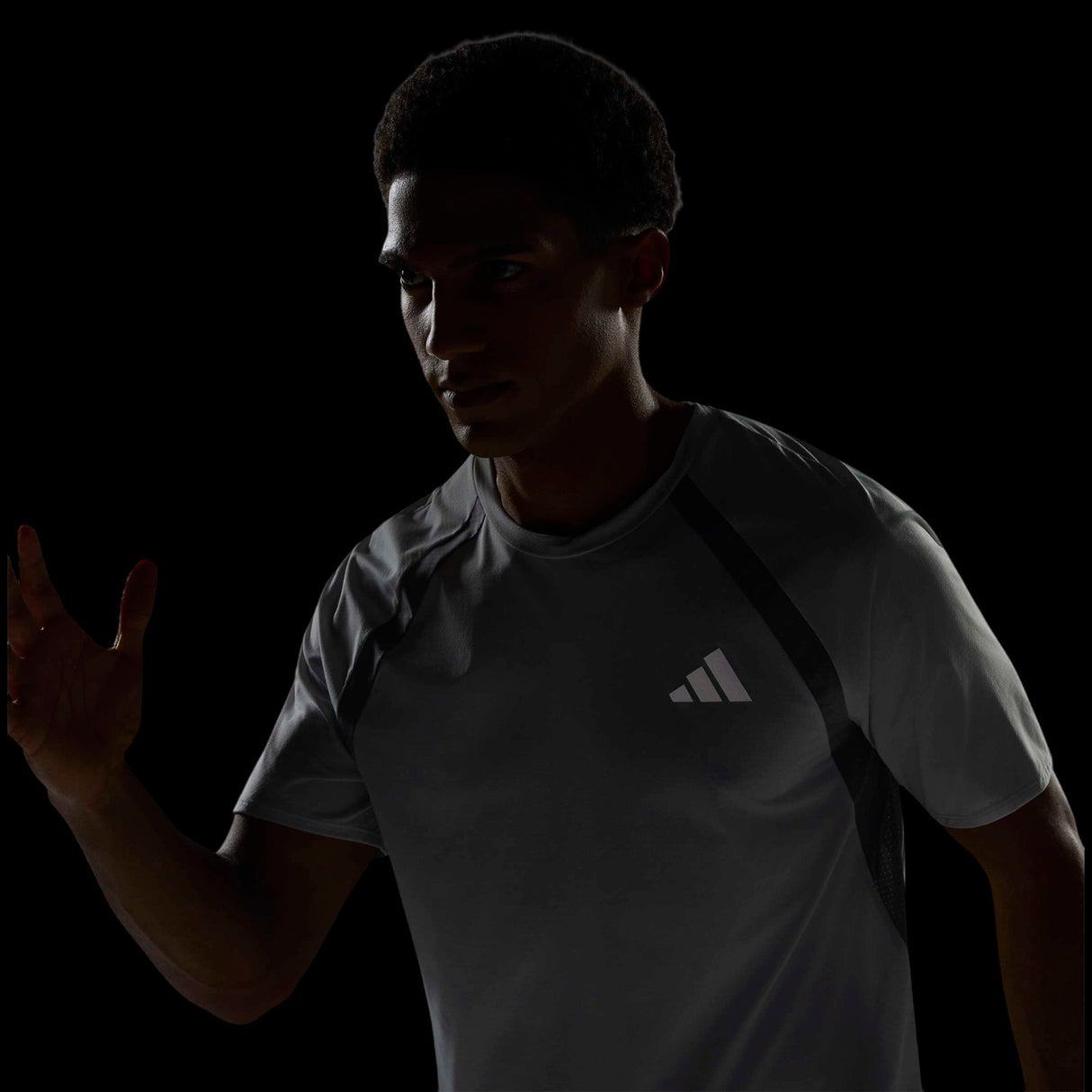 adidas Mens Adizero A Tee Grey
