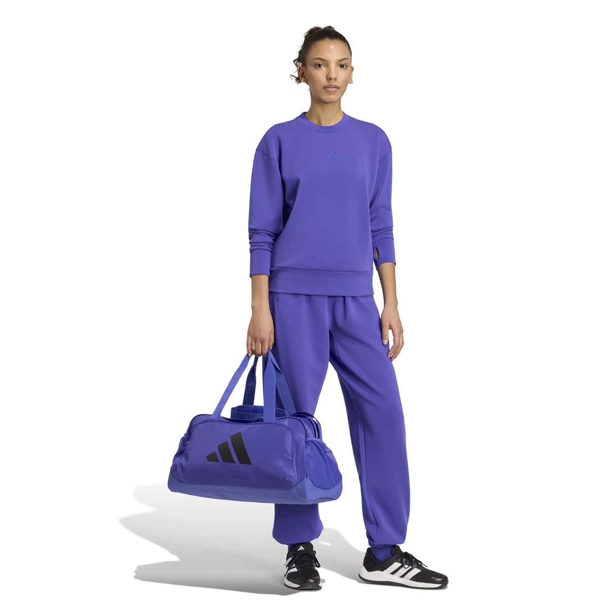 adidas Womens D4T Knit Crew Purple
