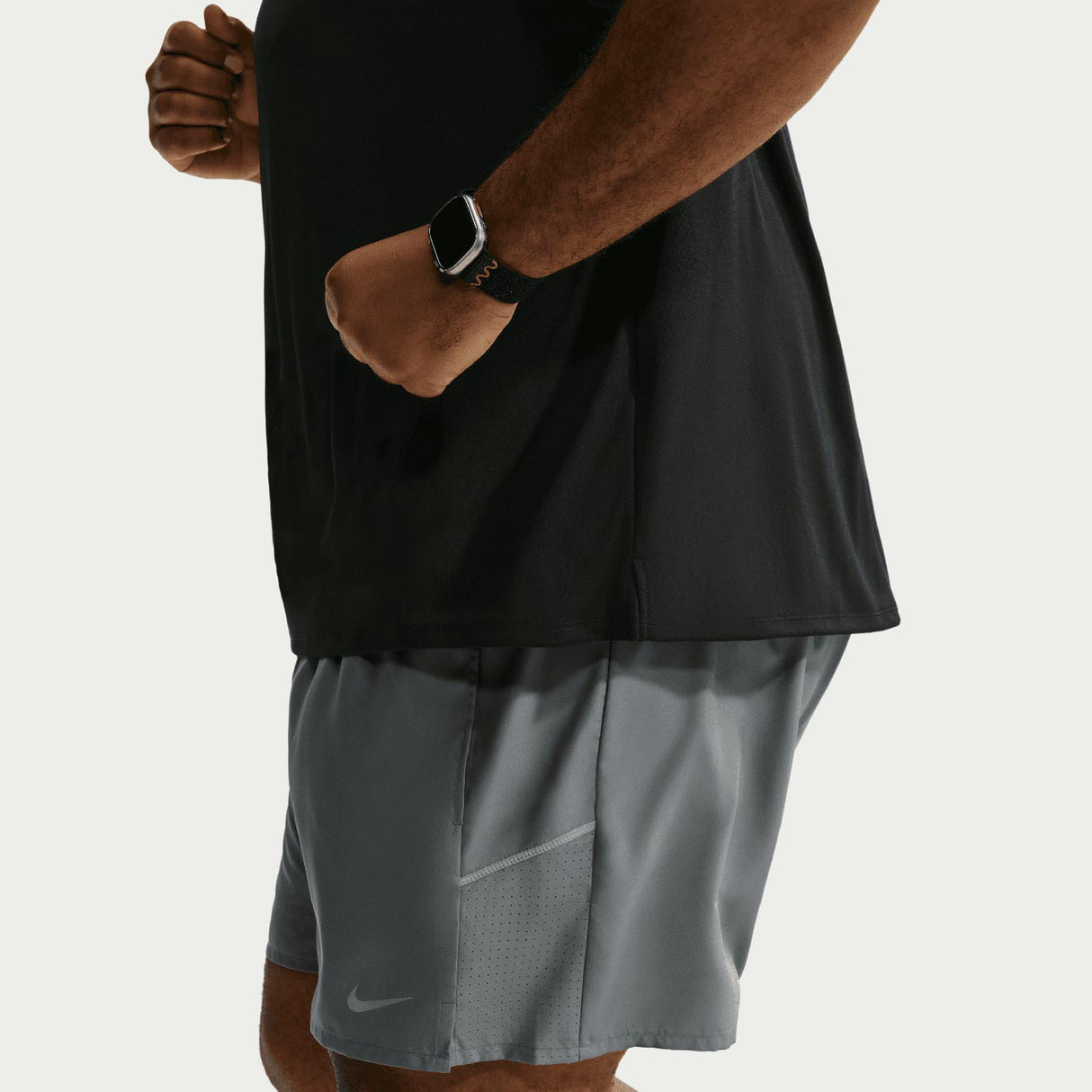 Nike Mens DF Miler 5BF Shorts Grey