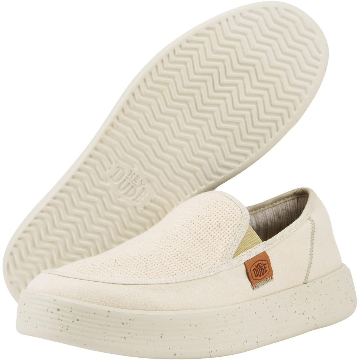 HEYDUDE Mens Sunapee Coastline Shoe Bone