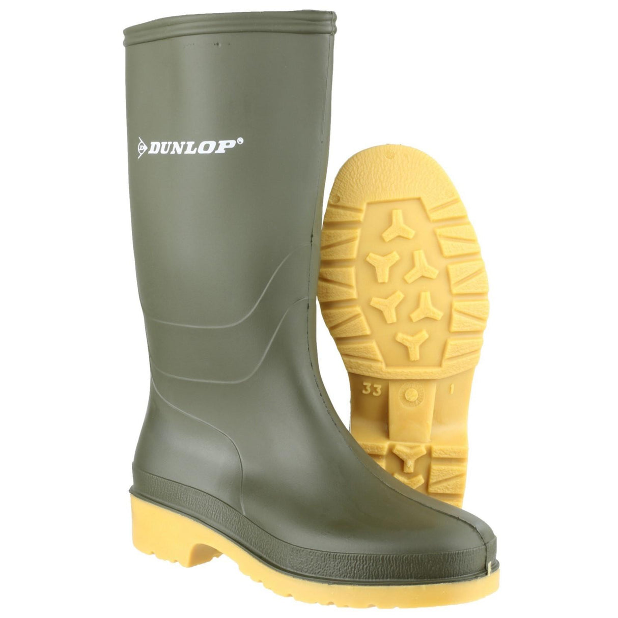 Dunlop Kids Dulls Wellington Boot Green
