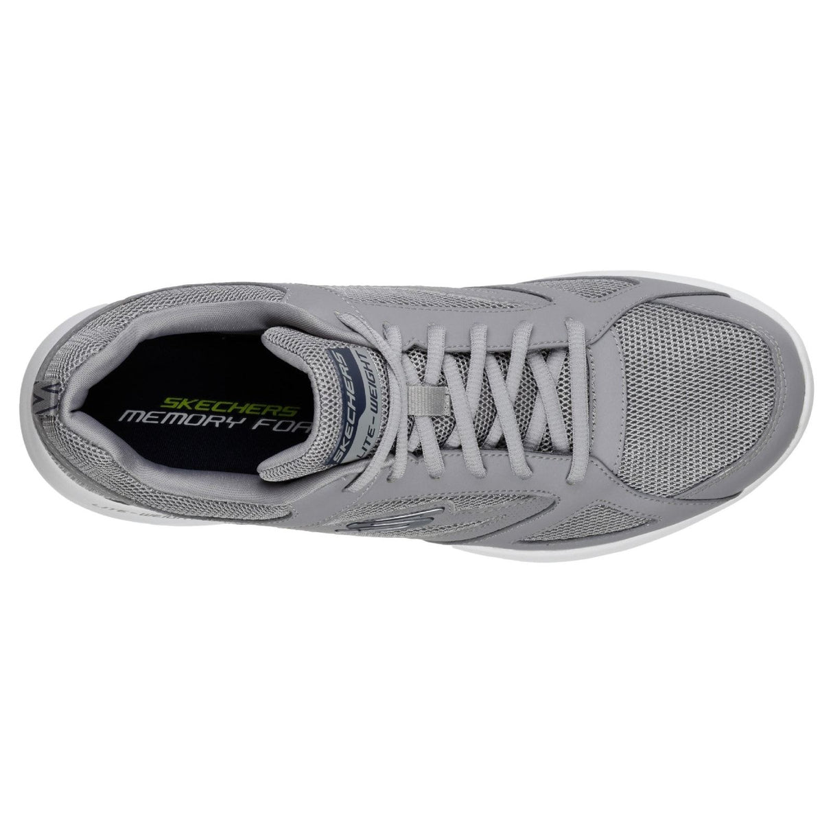 Skechers Mens Dynamight 2.0 Lace Up Memory Foam Trainer Grey