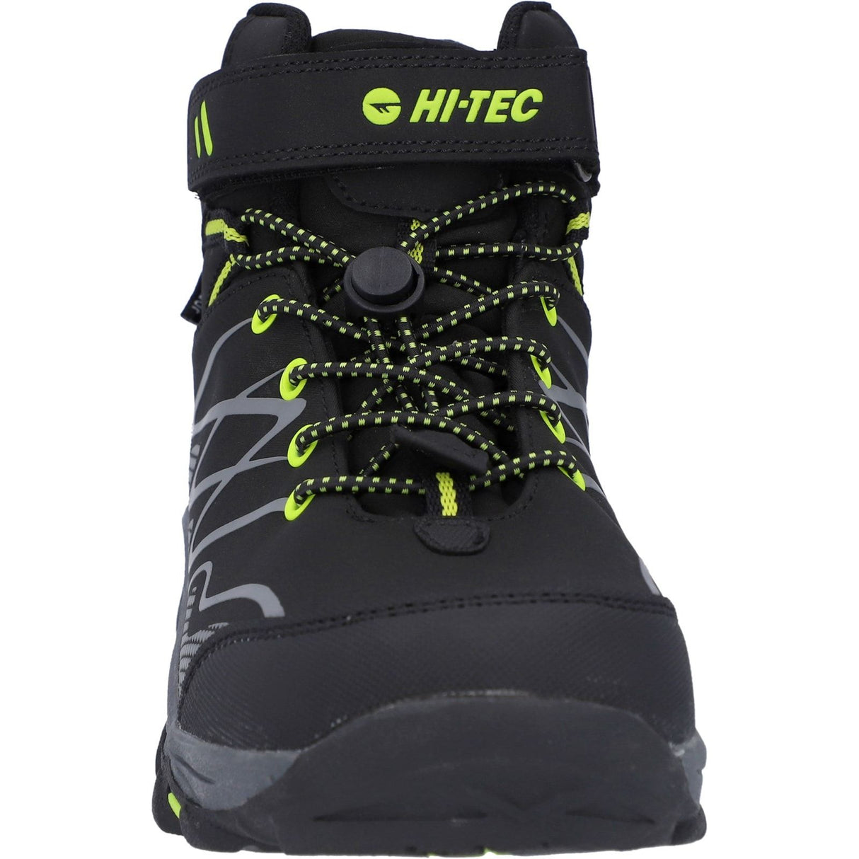 Hi-Tec Boys Blackout Mid Boots Black/Lime