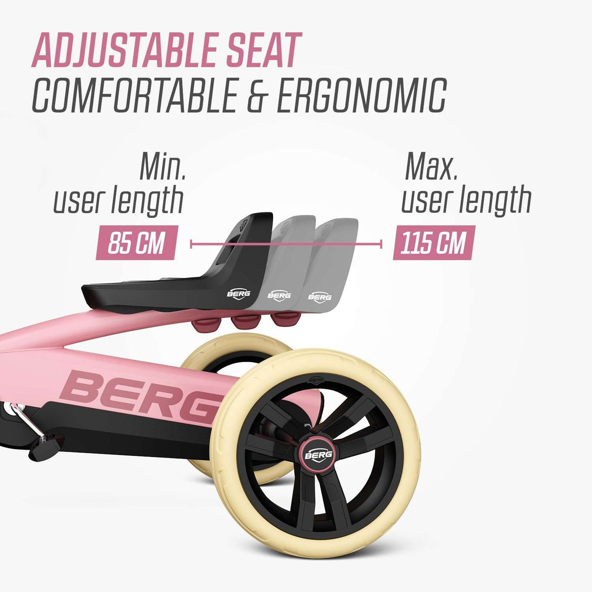 BERG Buzzy Pink Go-Kart