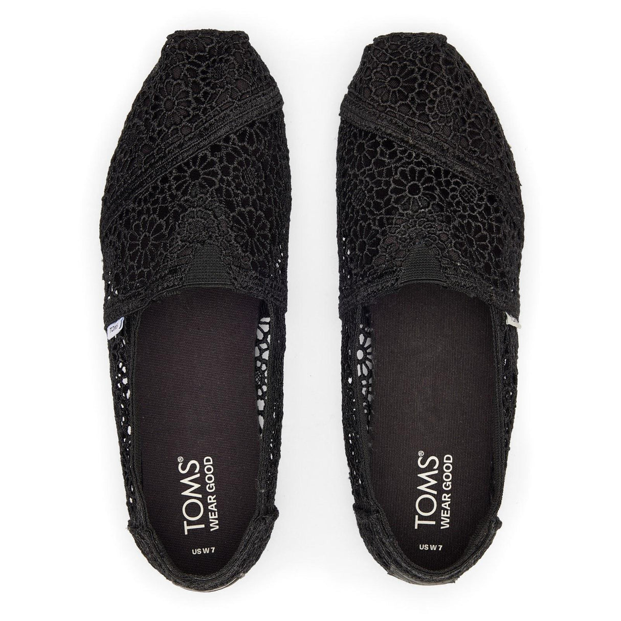 TOMS Womens Alpargata Shoes Black