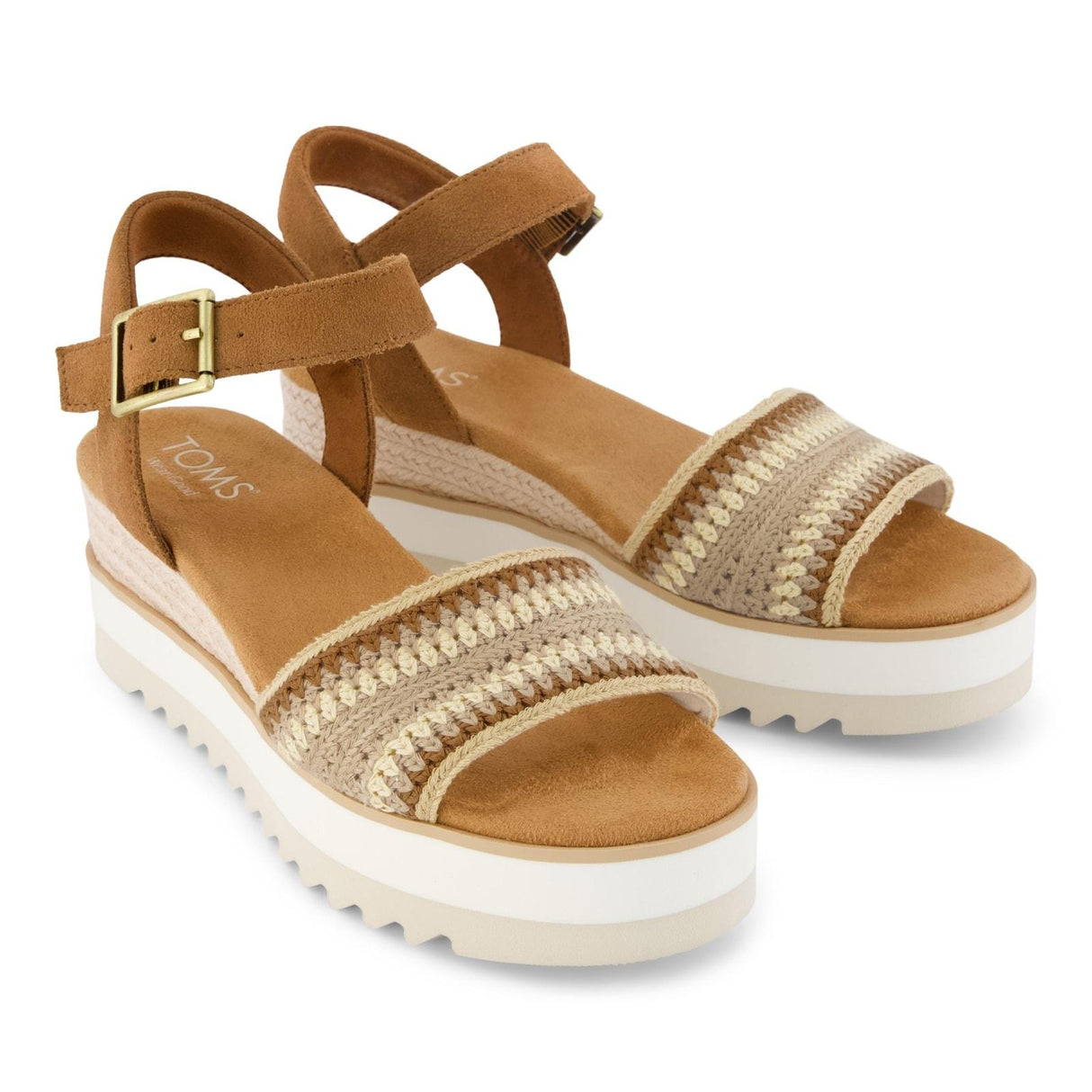 TOMS Womens Diana Wedge Dark Beige