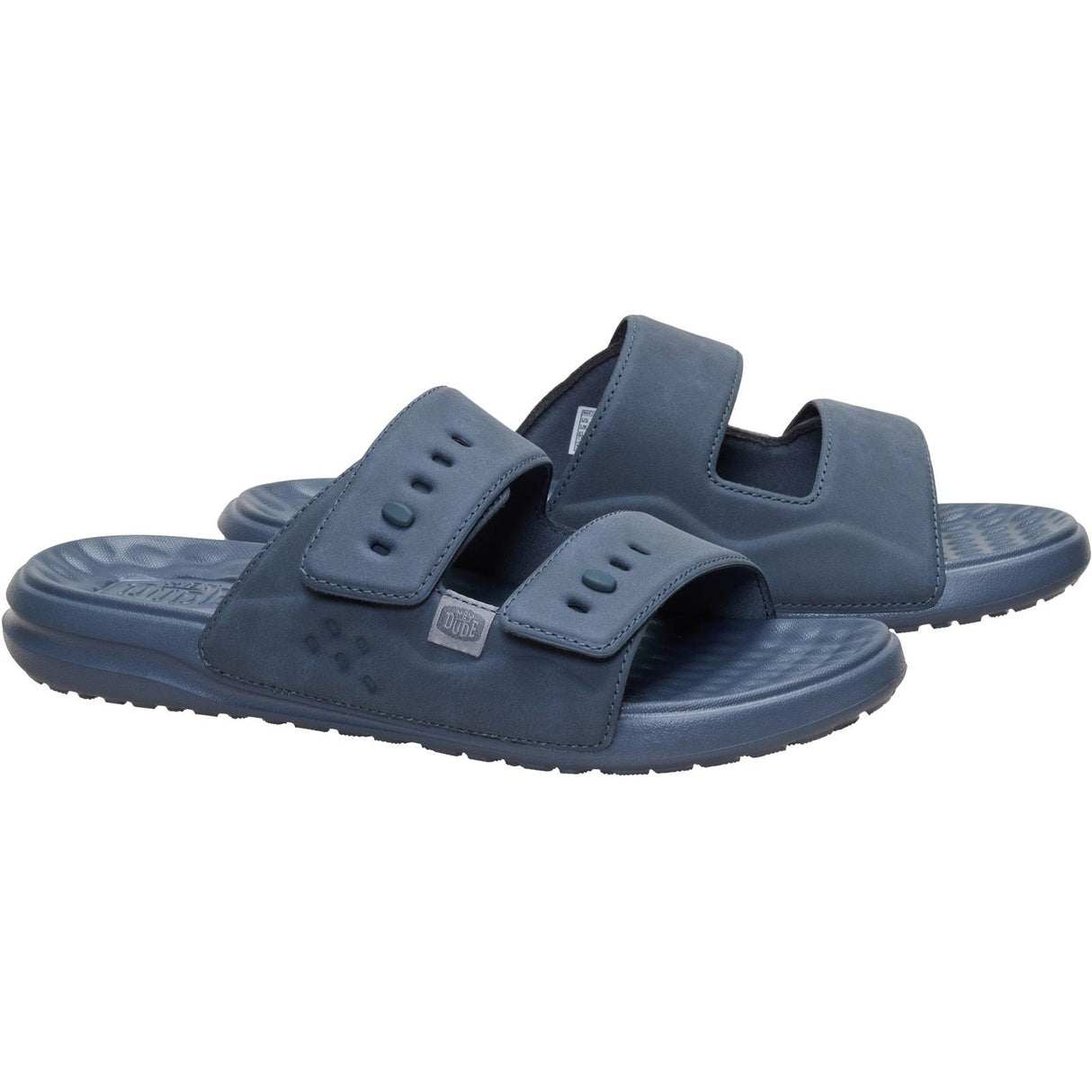 HEYDUDE Mens Wave 2 Strap Slide Turbulence Grey