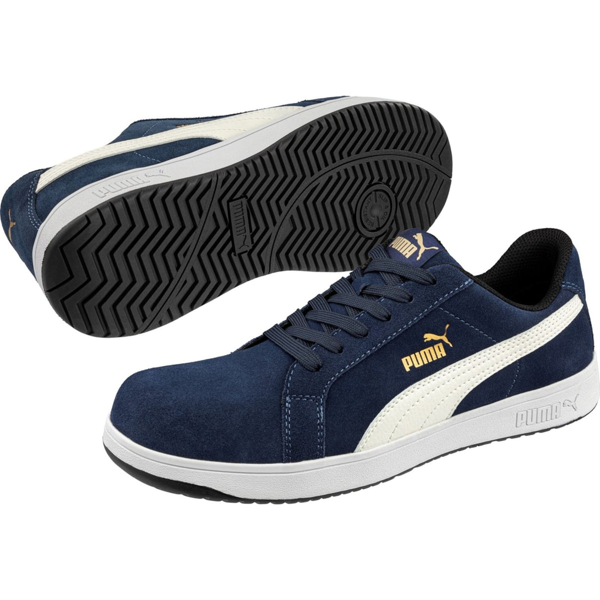 Puma Safety Mens Iconic Low Safety Shoes Navy