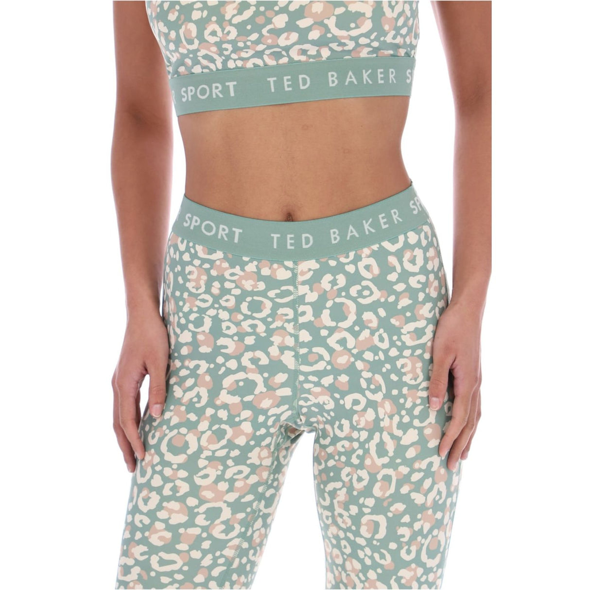 Ted Baker Sport Womens APPLE Essentials Printed Leggings Light Green