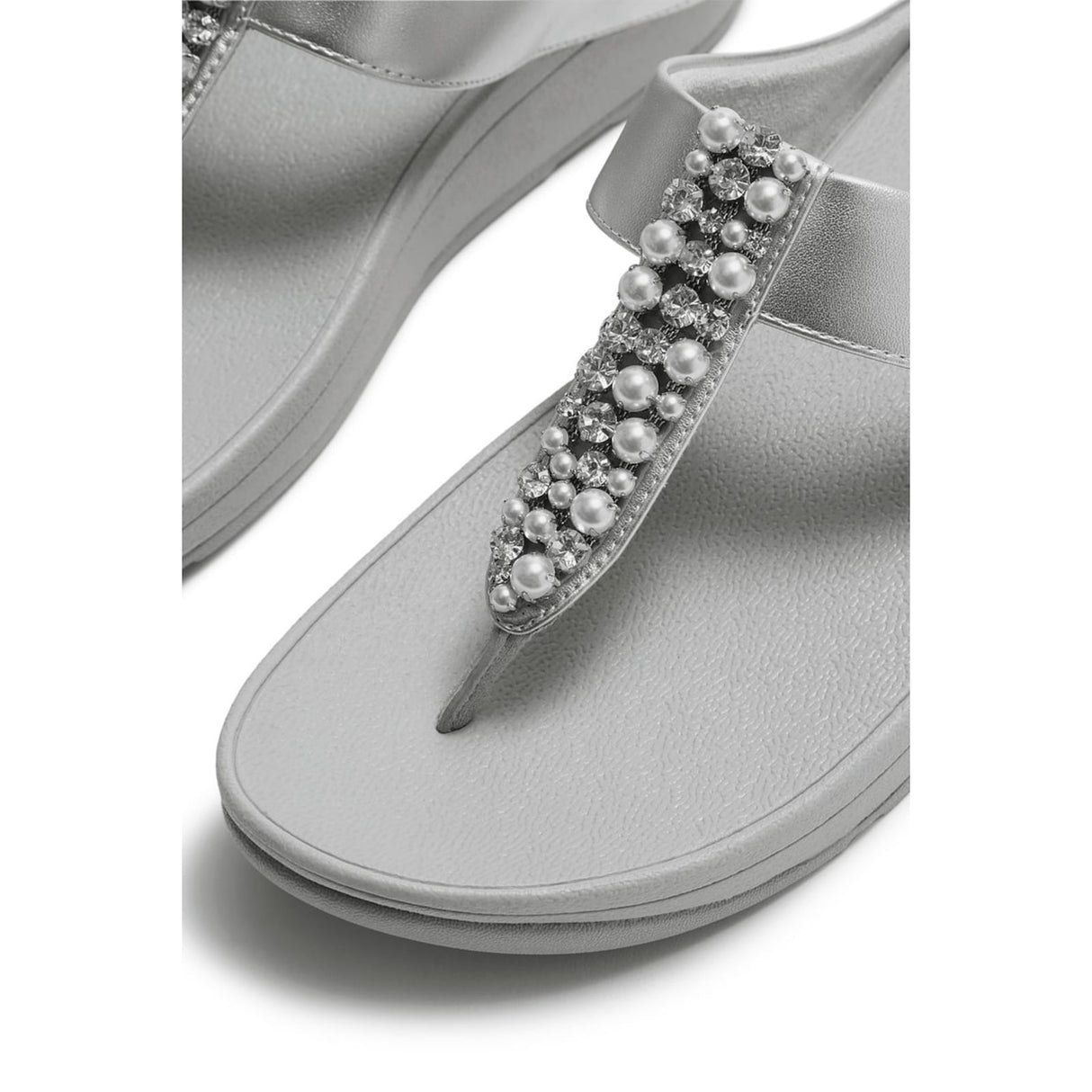 Fitflop Womens Fino Toe-Post Sandals Silver