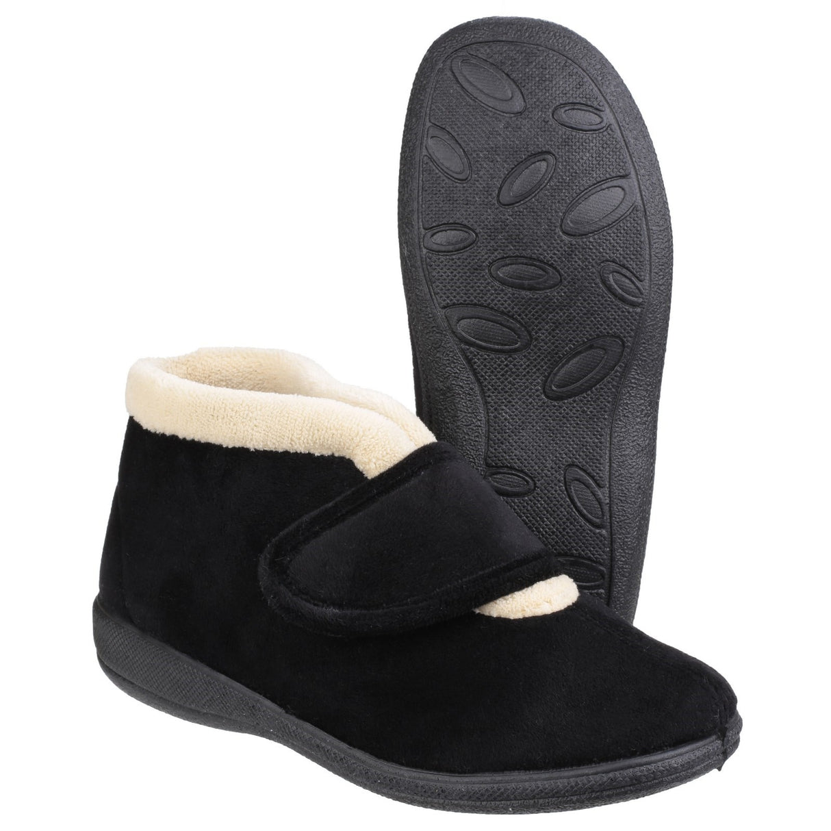 Fleet & Foster Womens Levitt Bootie Slipper Black
