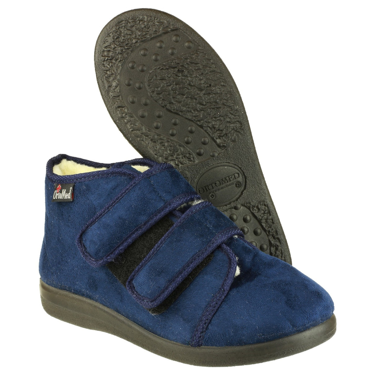 GBS Med Unisex Med Torbay Extra Wide Fit Slipper Navy