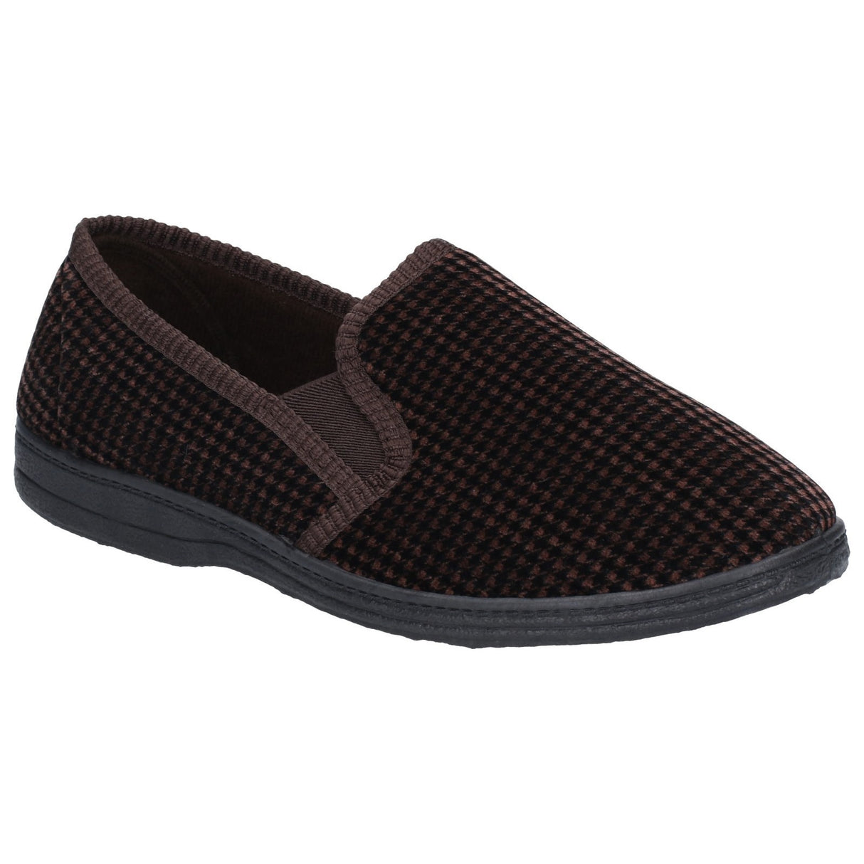 Mirak Mens Highbury Twin Gusset Slipper Brown