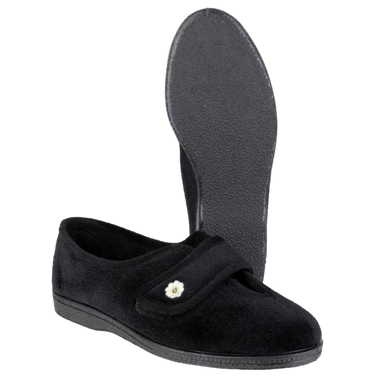 Mirak Womens Andrea Touch Fastening Slipper Black