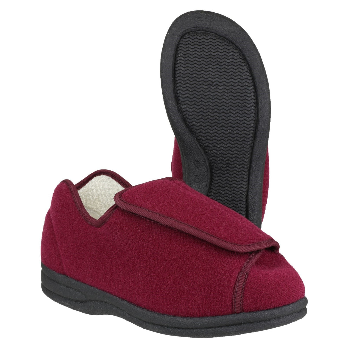 Mirak Womens Fife Touch Fastening Slipper Wine