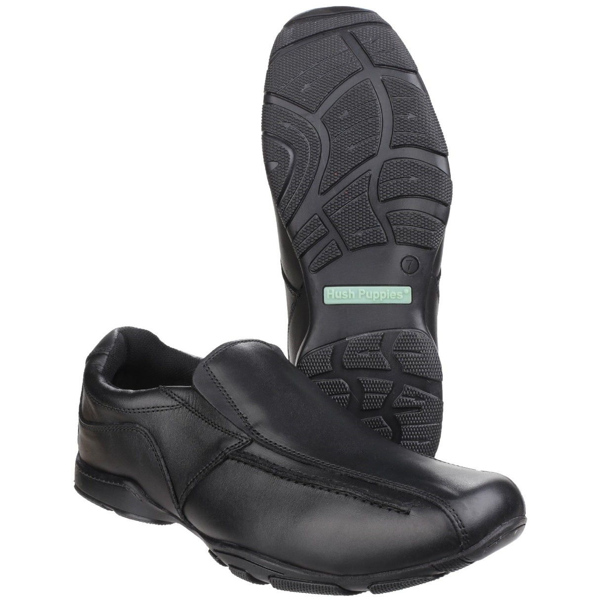 Hush Puppies Mens Bespoke Senior School Shoe Black