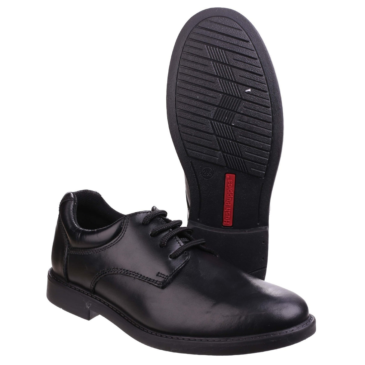 Hush Puppies Mens Tim Senior School Shoe Black