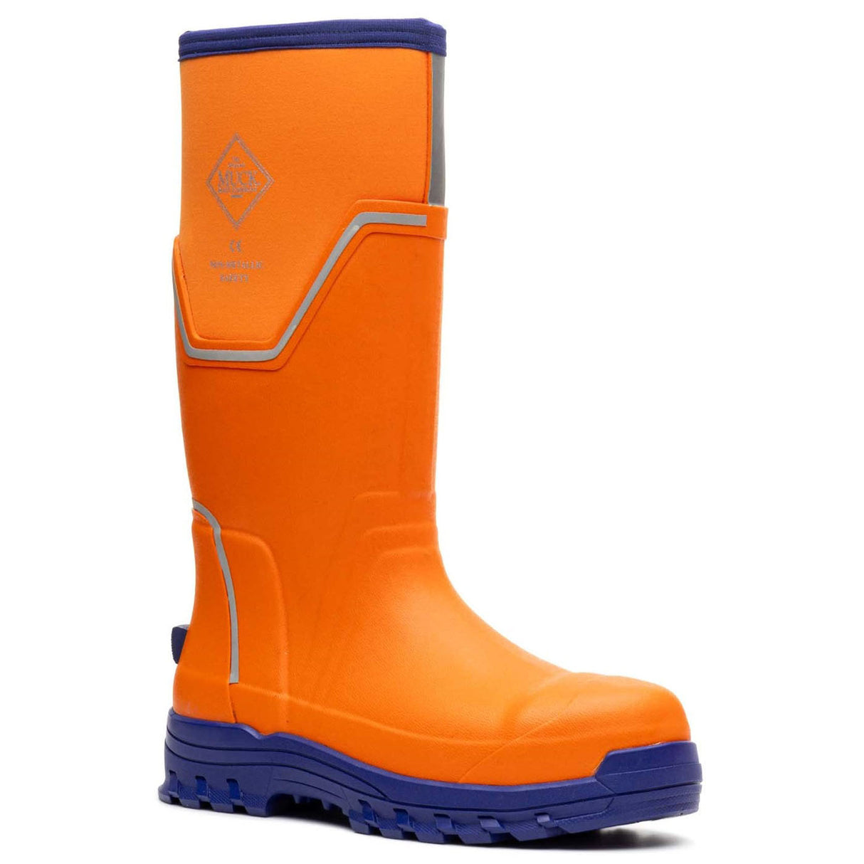 Muck Boots Mens Grit S5 Safety Wellington Orange/Blue