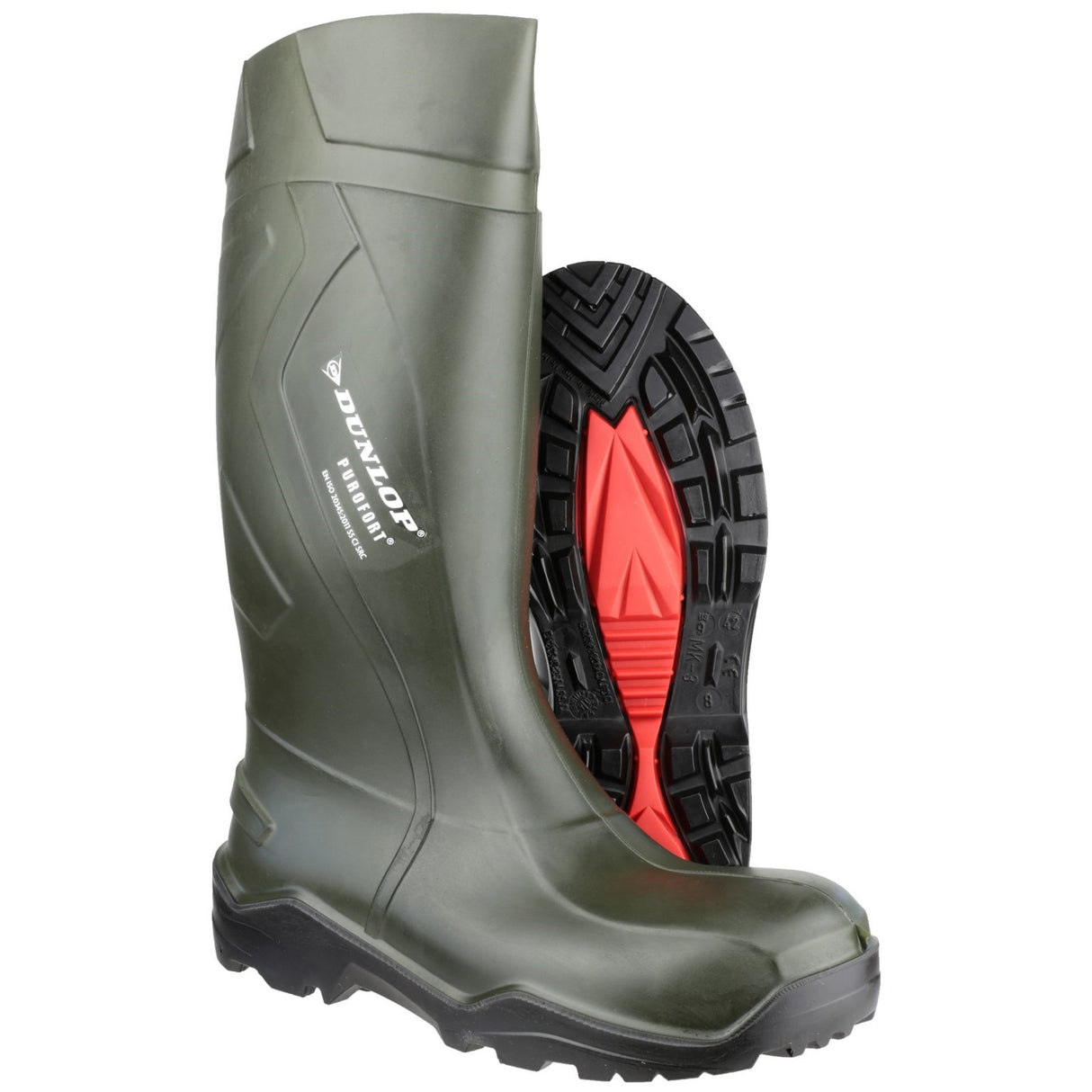 Dunlop Unisex Purofort+ Full Safety Wellington Green