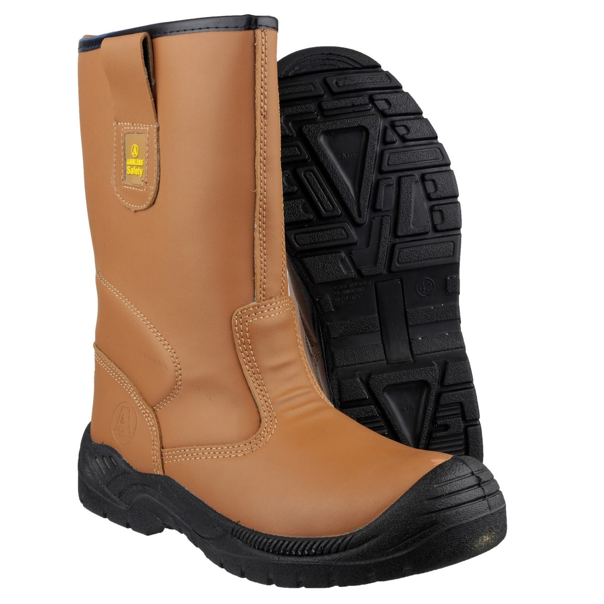 Amblers Safety Unisex FS142 Water Resistant Pull On Safety Rigger Boot Tan