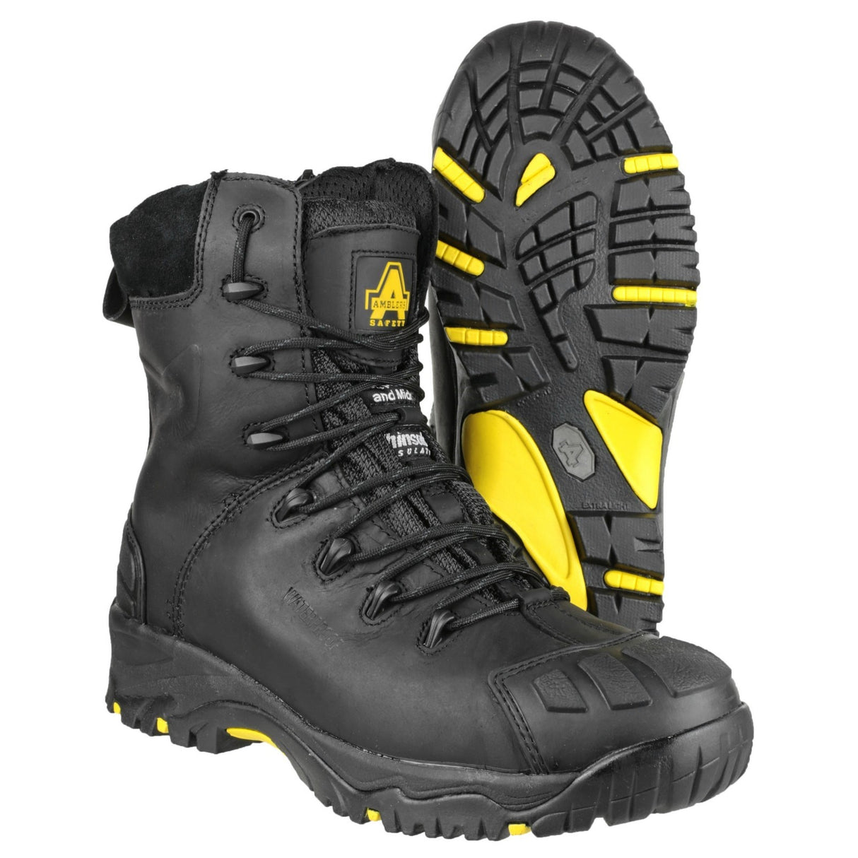 Amblers Safety Unisex FS999 Hi Leg Composite Safety Boot With Side Zip Black
