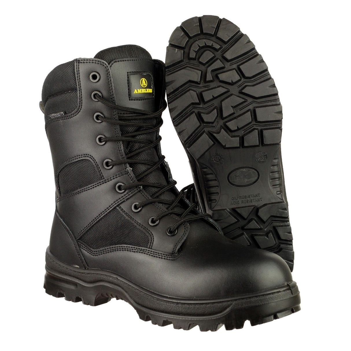 Amblers Safety Mens Combat Hi-Leg Waterproof Metal Free Boot Black