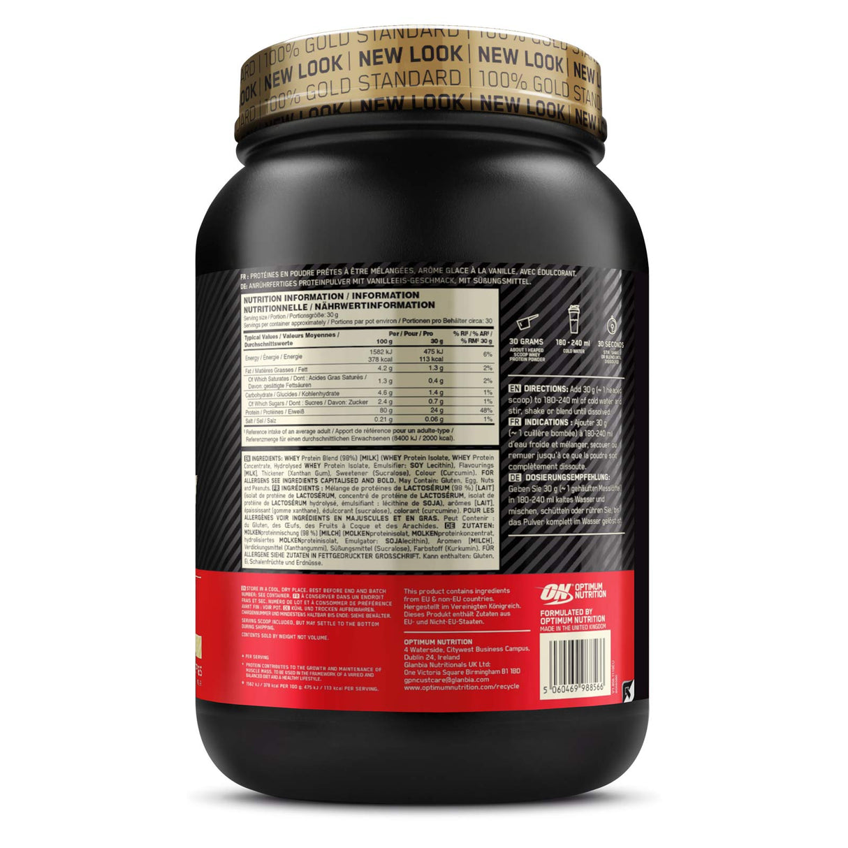 ON Gold 100% Gold Standard Whey 2lb Tub