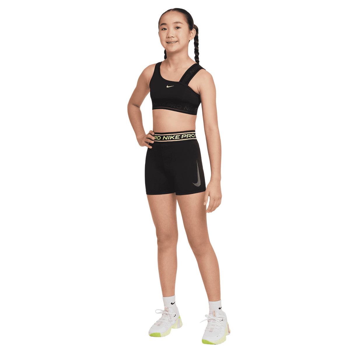 Nike Girls NP DF 3IN SHORT SPORT PCK Blk