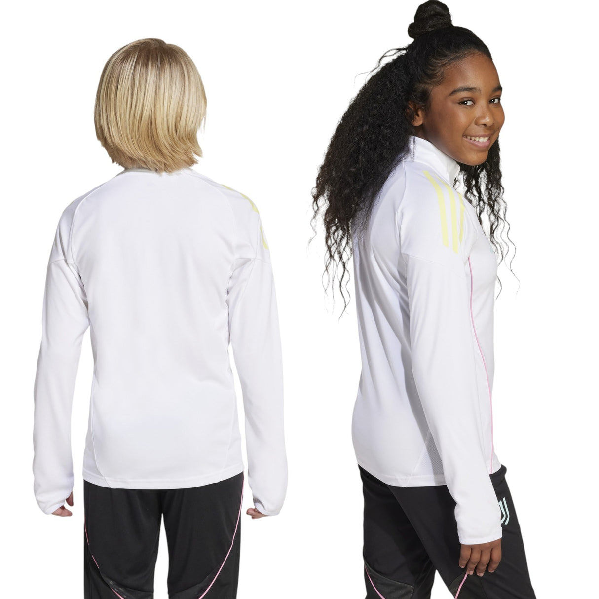 adidas Juventus Football Kids 2025/26 Half-Zip Training Top Models Back Side View