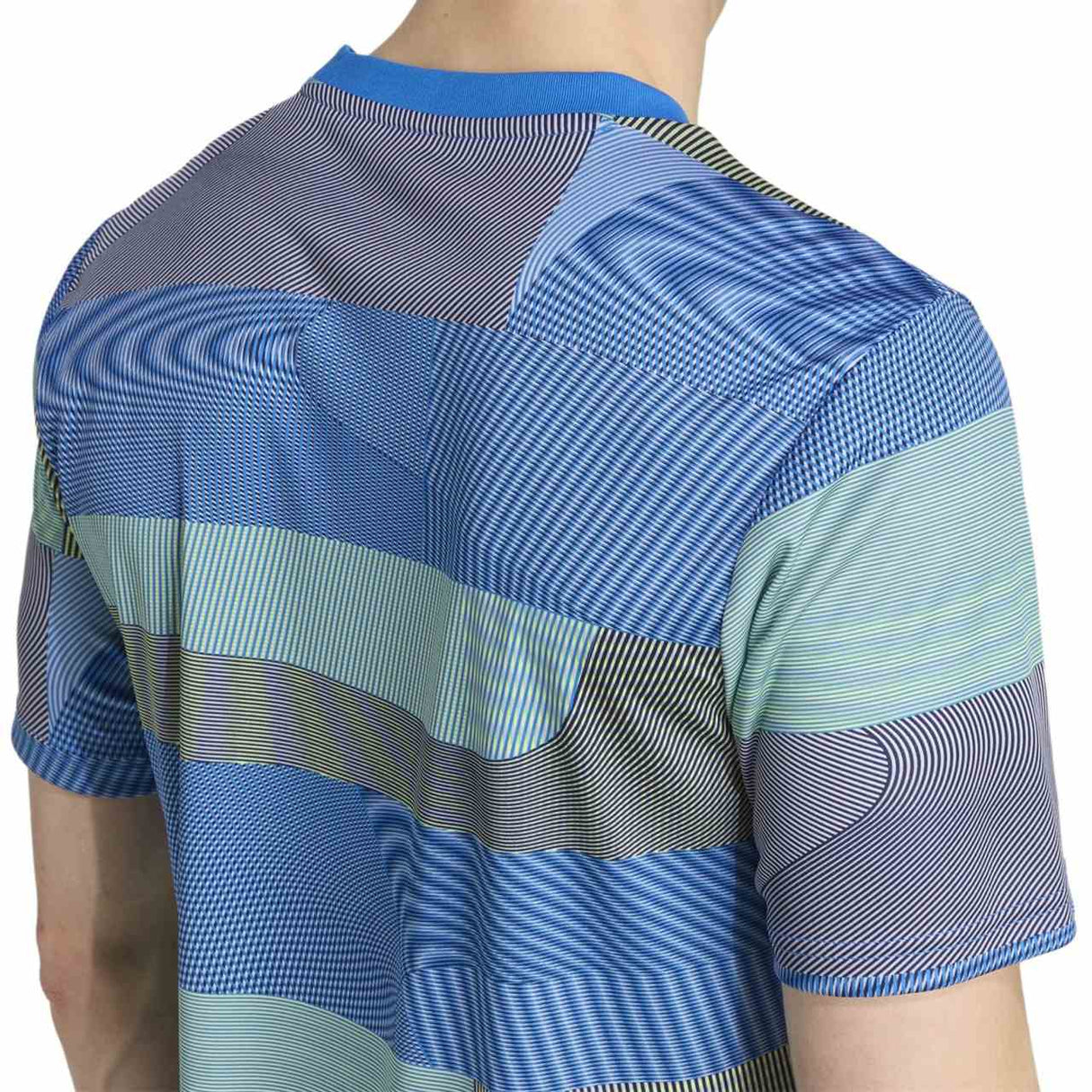 adidas Real Madrid Football 2025/26 Adults Pre-Match Jersey Model Close-Up Back View