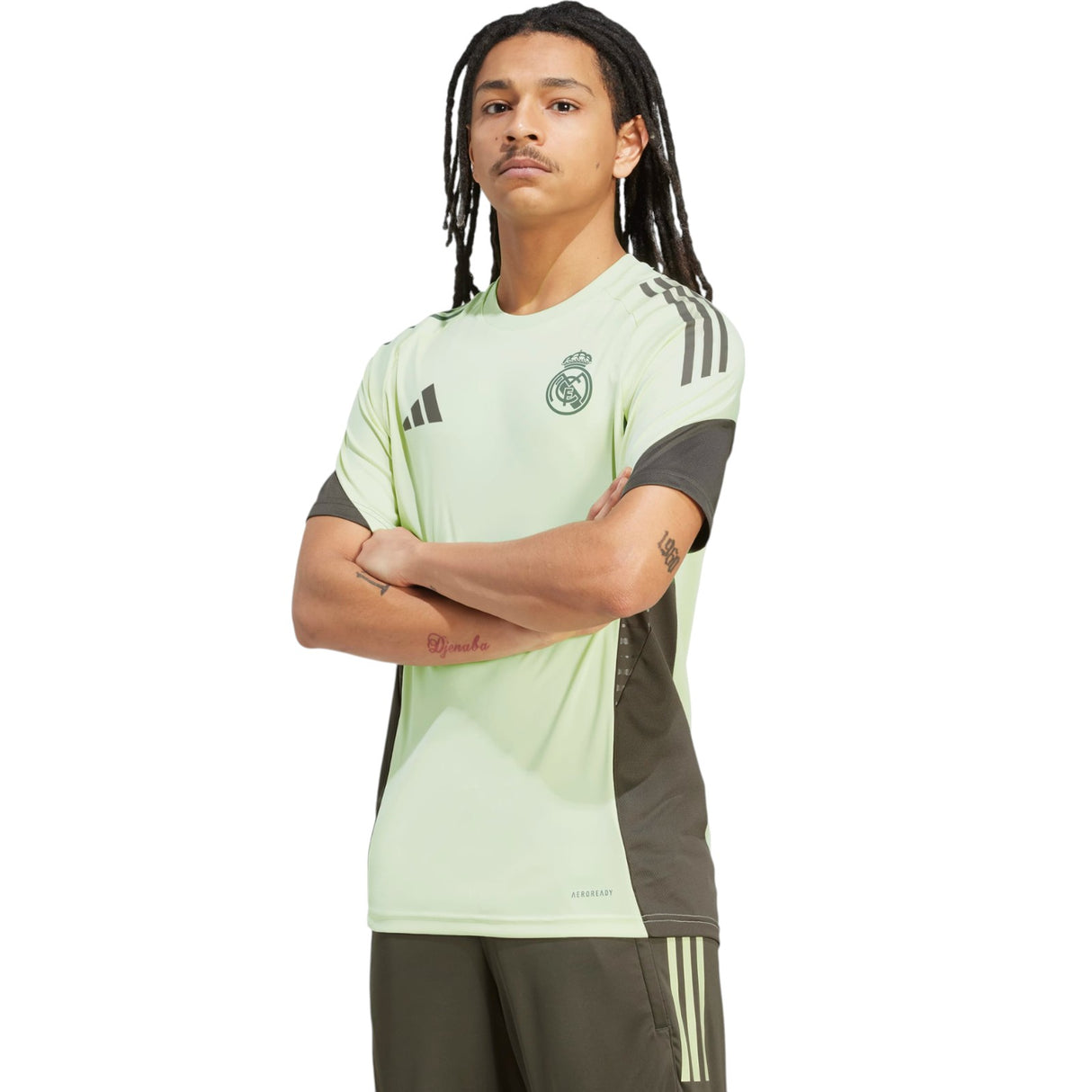 adidas Real Madrid Football 2025/26 Adults Training Jersey Model Front Side View