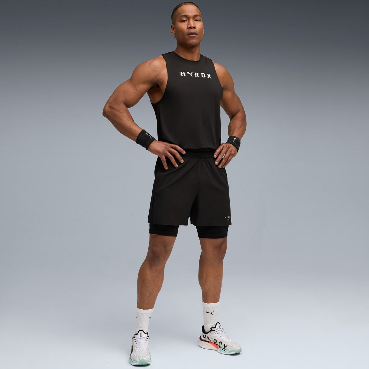 PUMA x HYROX 2in1 Medium Rise Mens Training Shorts