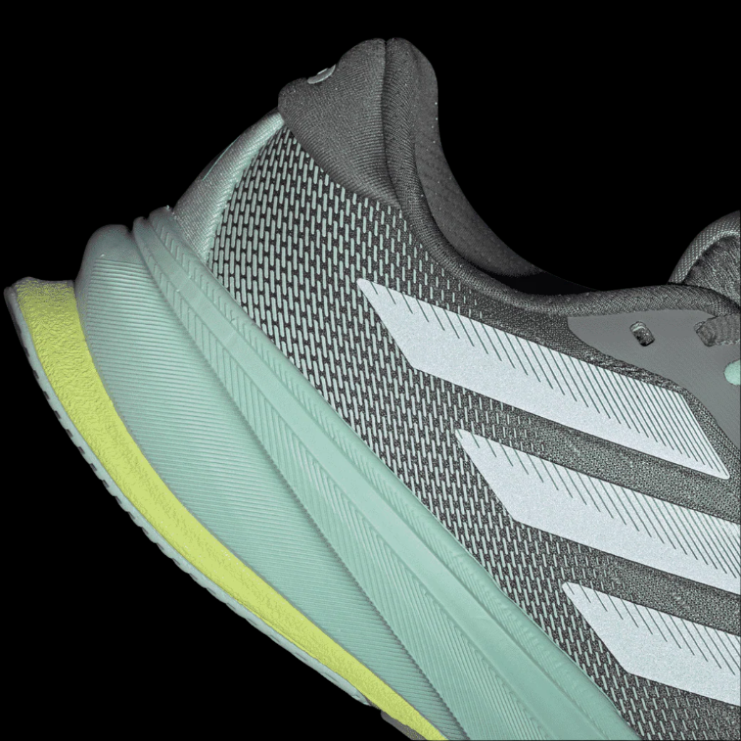 adidas Supernova Rise 2 Womens Regular-Fit Running Shoes Close-Up Back Hi-Viz View