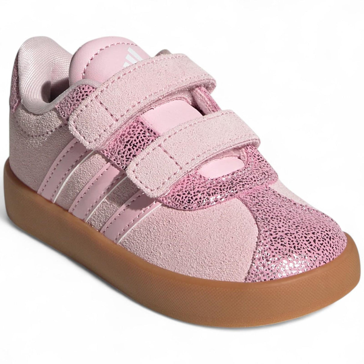 adidas VL Court 3.0 Kids 3-Stripe Court-Inspired Shoes Outer Full View Forward Facing