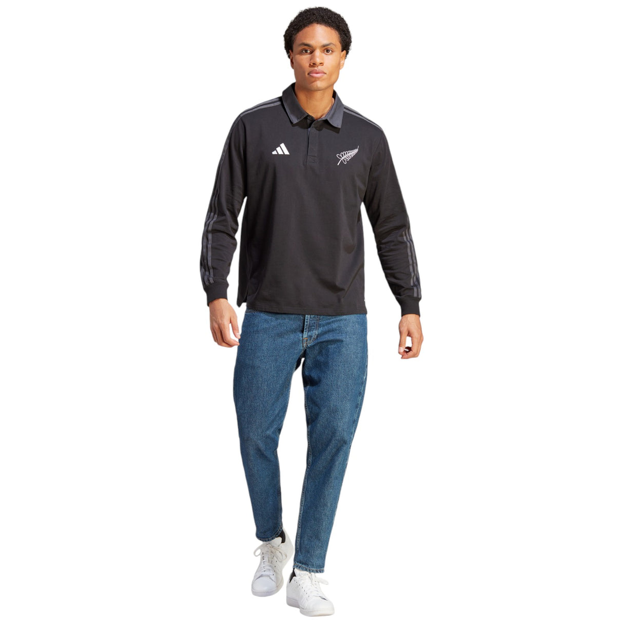 adidas All Blacks Heritage Rugby Mens Polo Shirt Jersey