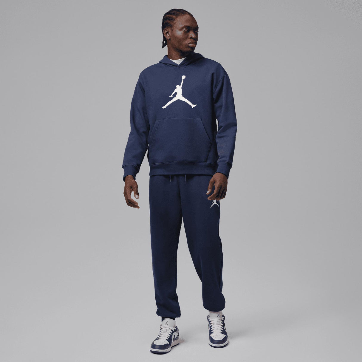 NIKE JORDAN JUMPMAN FLEECE HOODIE NVY