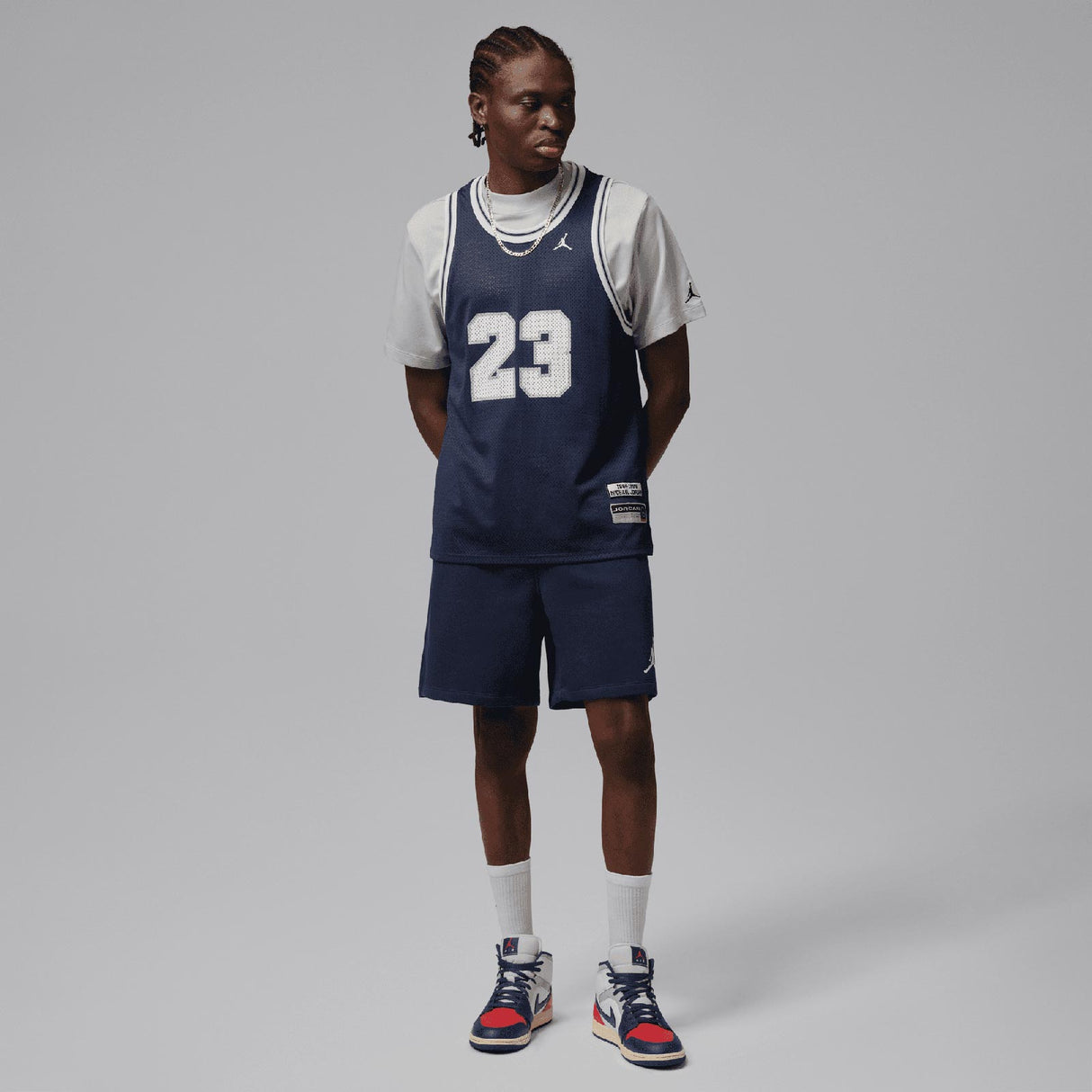 NIKE JORDAN JUMPMAN FLEECE SHORTS NVY