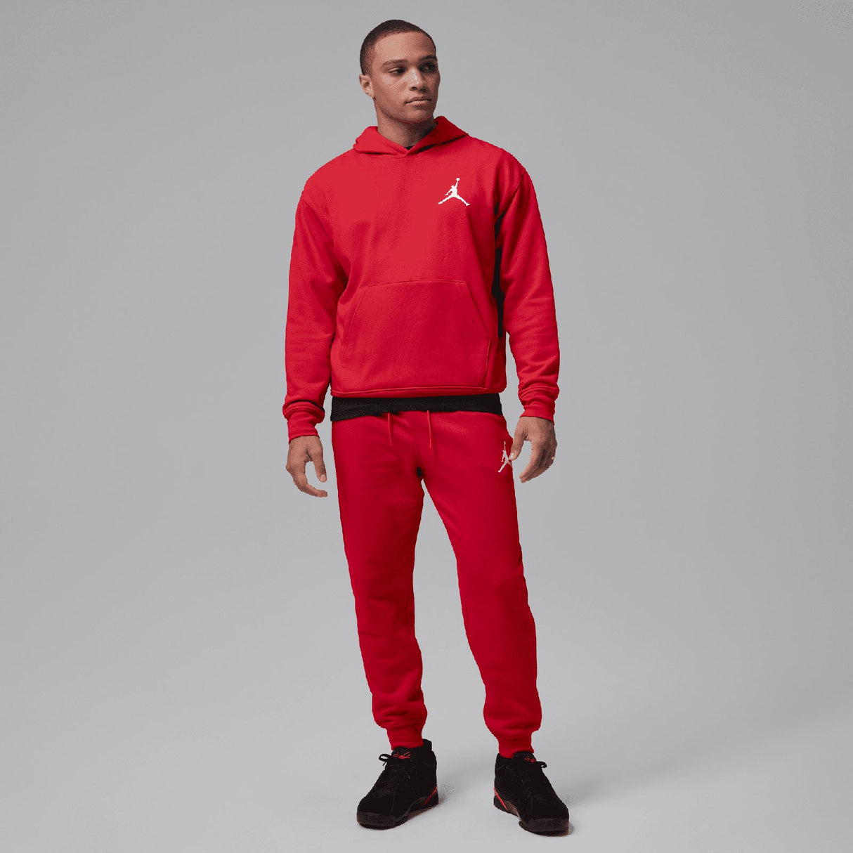 NIKE JORDAN JUMPMAN FLEECE PO HOODIE RED