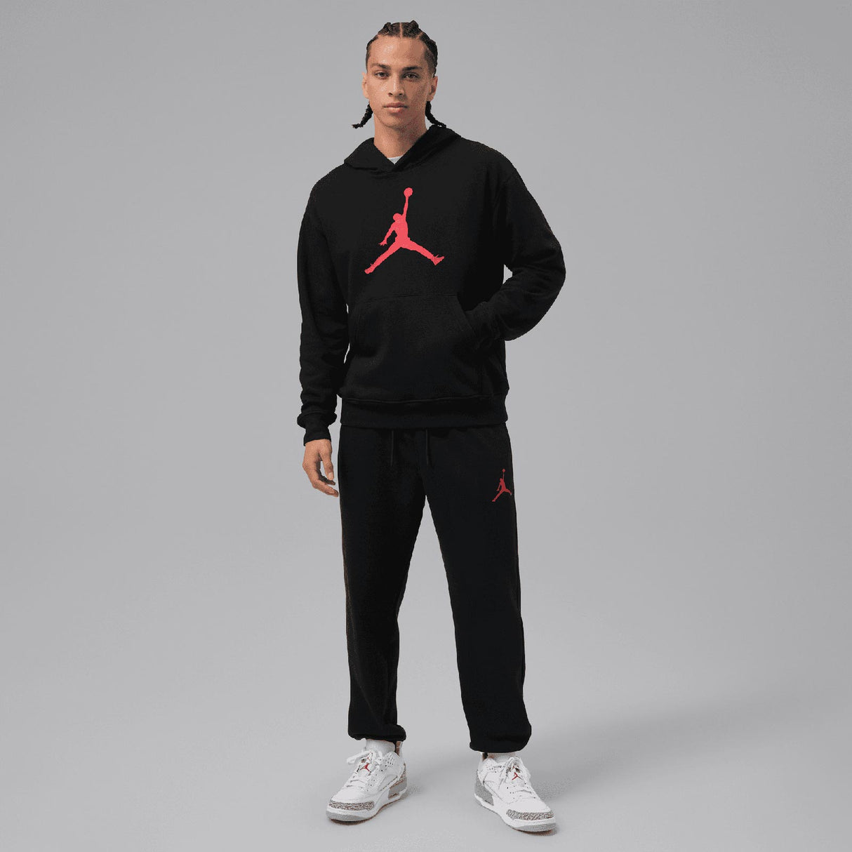 NIKE JORDAN JUMPMAN FLEECE PO HOODIE BLK