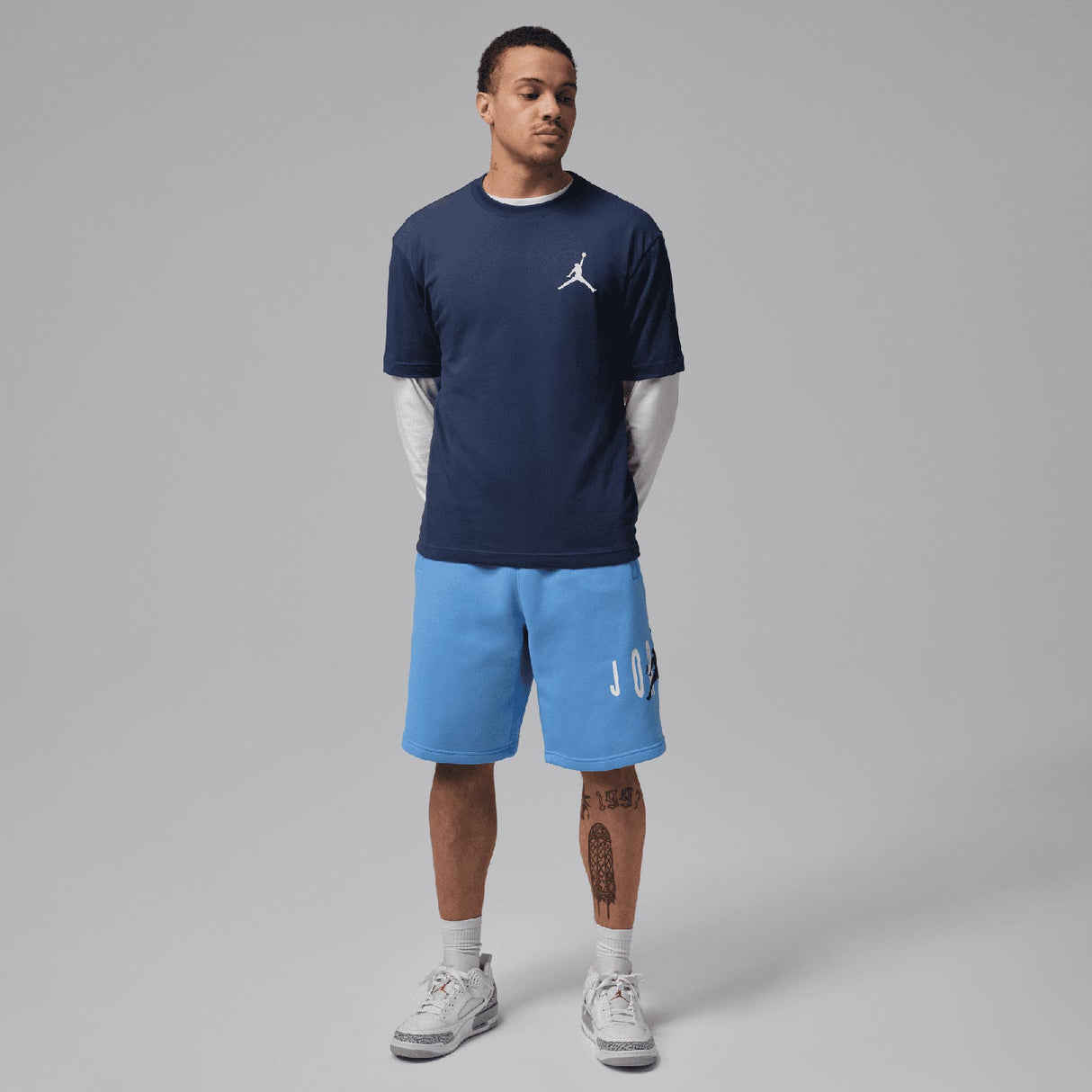 NIKE JORDAN JUMPMAN SHORT SLEEVE TEE NVY