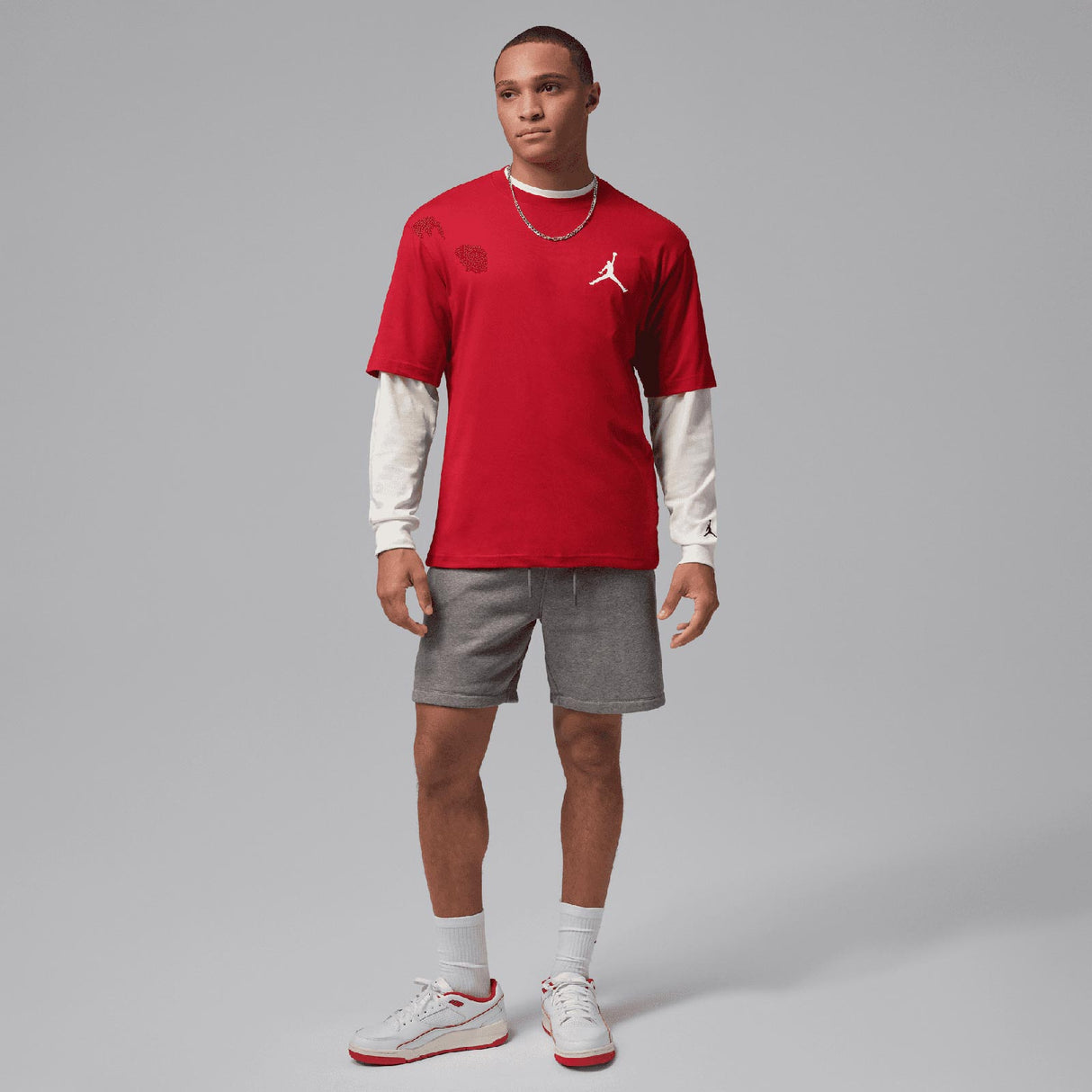 NIKE JORDAN JUMPMAN SHORT SLEEVE TEE RED