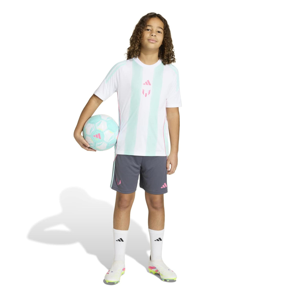 adidas Boys Messi Shorts Grey