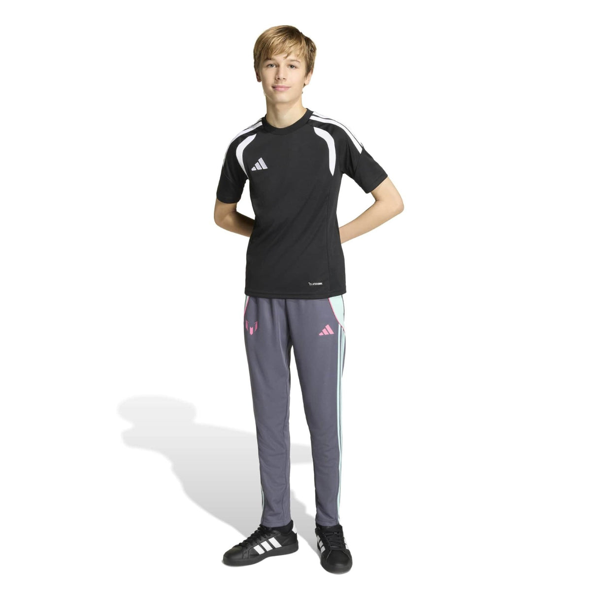 adidas Boys Messi Pants Grey