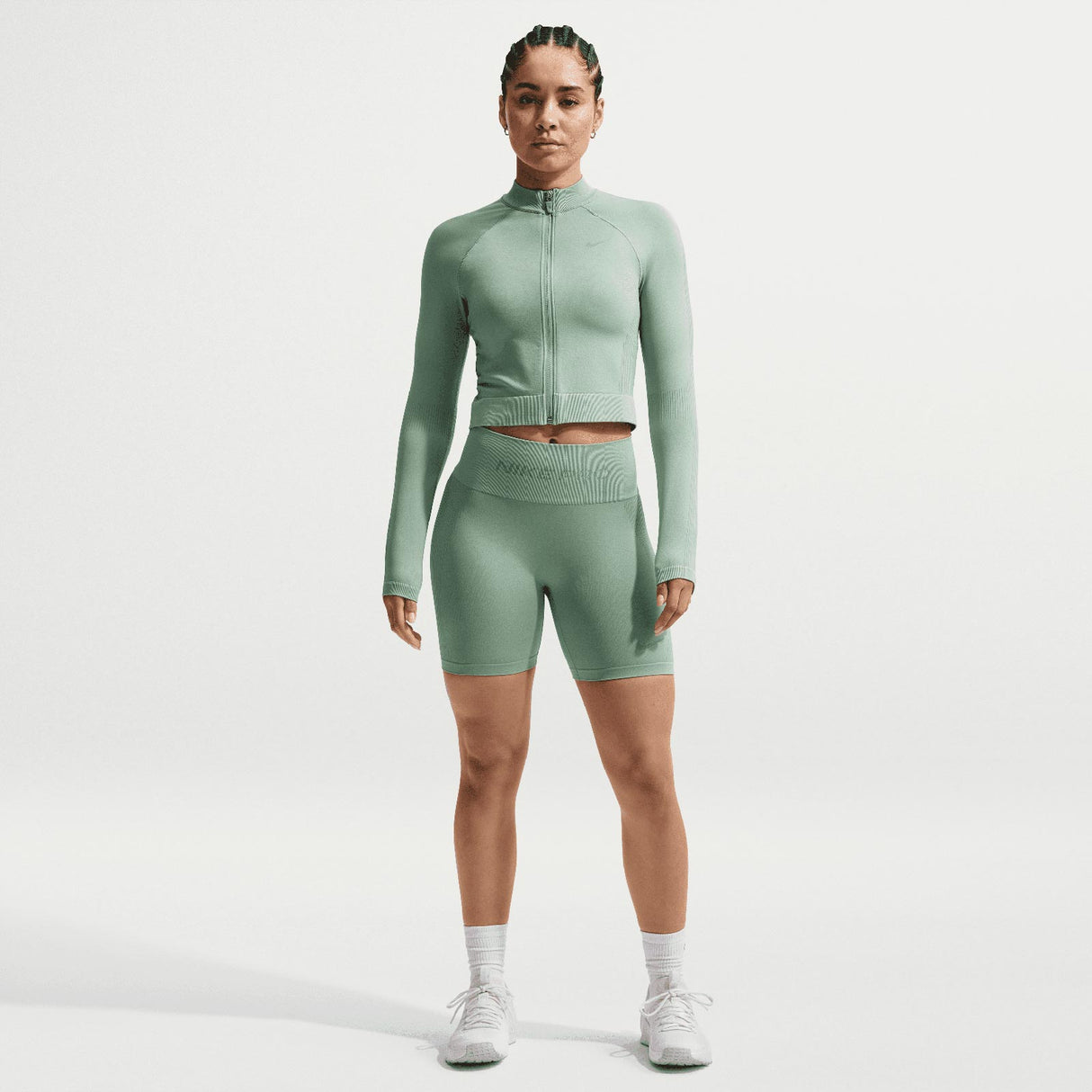 NIKE DF SMLS FZ MIDLAYER WMS Green