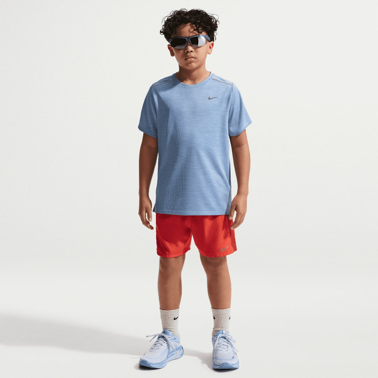 Nike Boys DF MILER SS TOP Blue