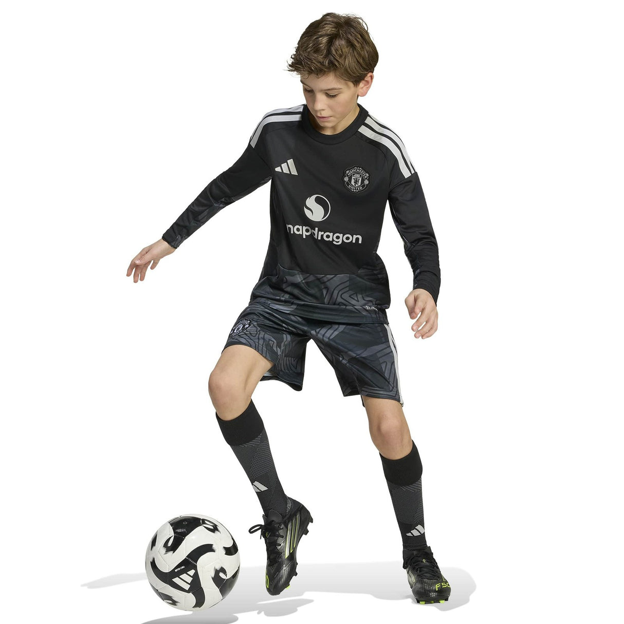 adidas MUFC 26 Kids Home GK Shorts Black