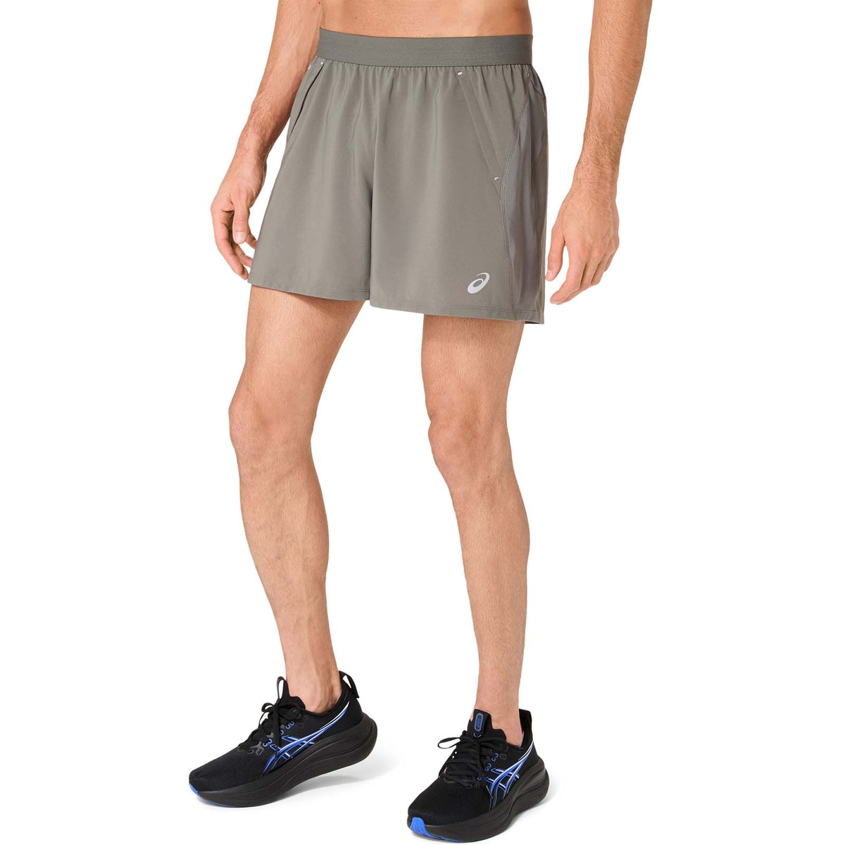 Asics Mens Road 5in Short Grey