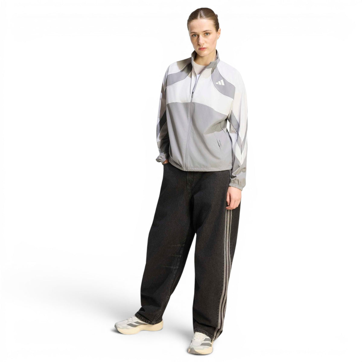 adidas Womens ADIZERO A Jacket Grey